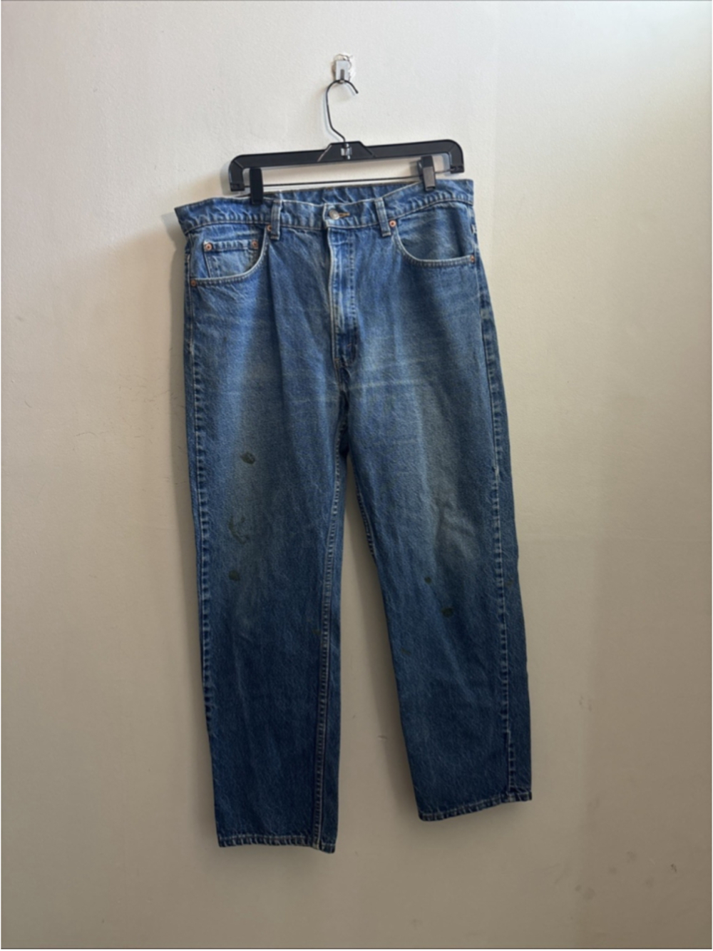 VTG MEN’S LEVI STRAUSS 505 MADE IN USA 38 WAIST 30 38x30 BLUE DISTRESSED Y2K 90s